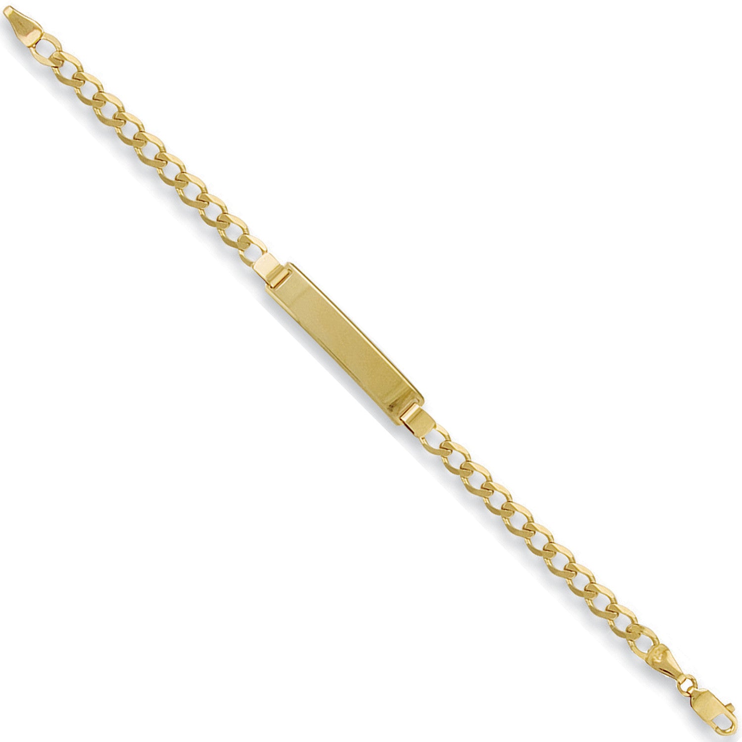 9ct Yellow Gold Baby/Ladies Curb ID Bracelet