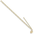 9ct Yellow Gold Open Curb & Padlock Charm Bracelet