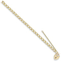 9ct Yellow Gold Open Curb & Padlock Charm Bracelet
