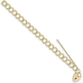 9ct Yellow Gold Open Curb & Padlock Charm Bracelet