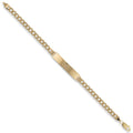 9ct Yellow Gold Curb ID Ladies Bracelet
