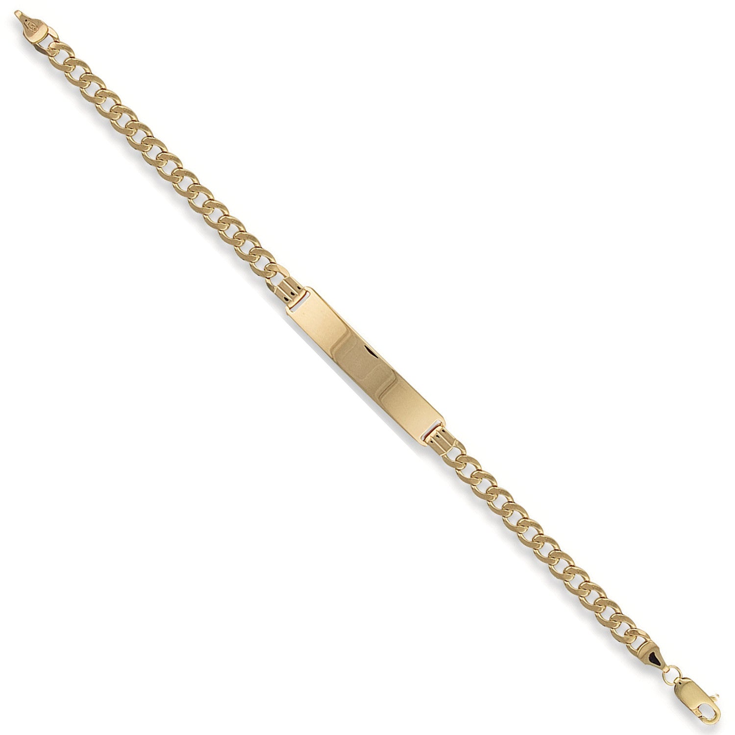 9ct Yellow Gold Curb ID Ladies Bracelet