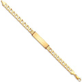 9ct Yellow Gold Curb ID Gents Bracelet
