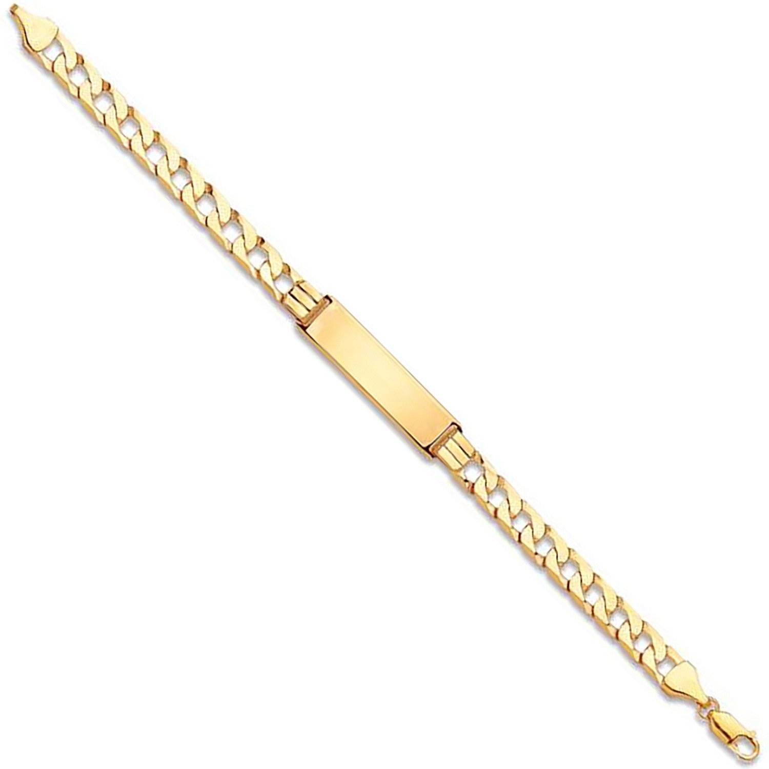 9ct Yellow Gold Curb ID Gents Bracelet