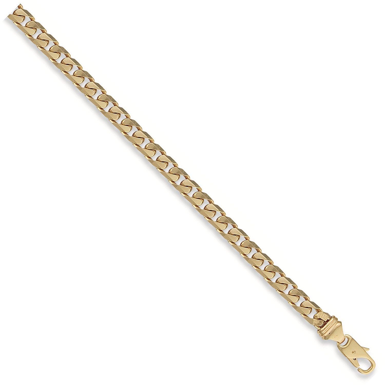 9ct Yellow Gold 7mm Tight Link Curb Bracelet