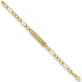 9ct Yellow Gold Baby/Ladies Figaro ID Bracelet