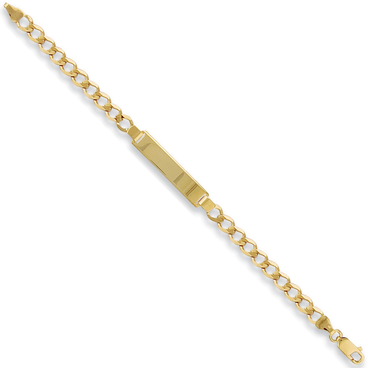 9ct Yellow Gold Baby/Ladies Curb ID Bracelet