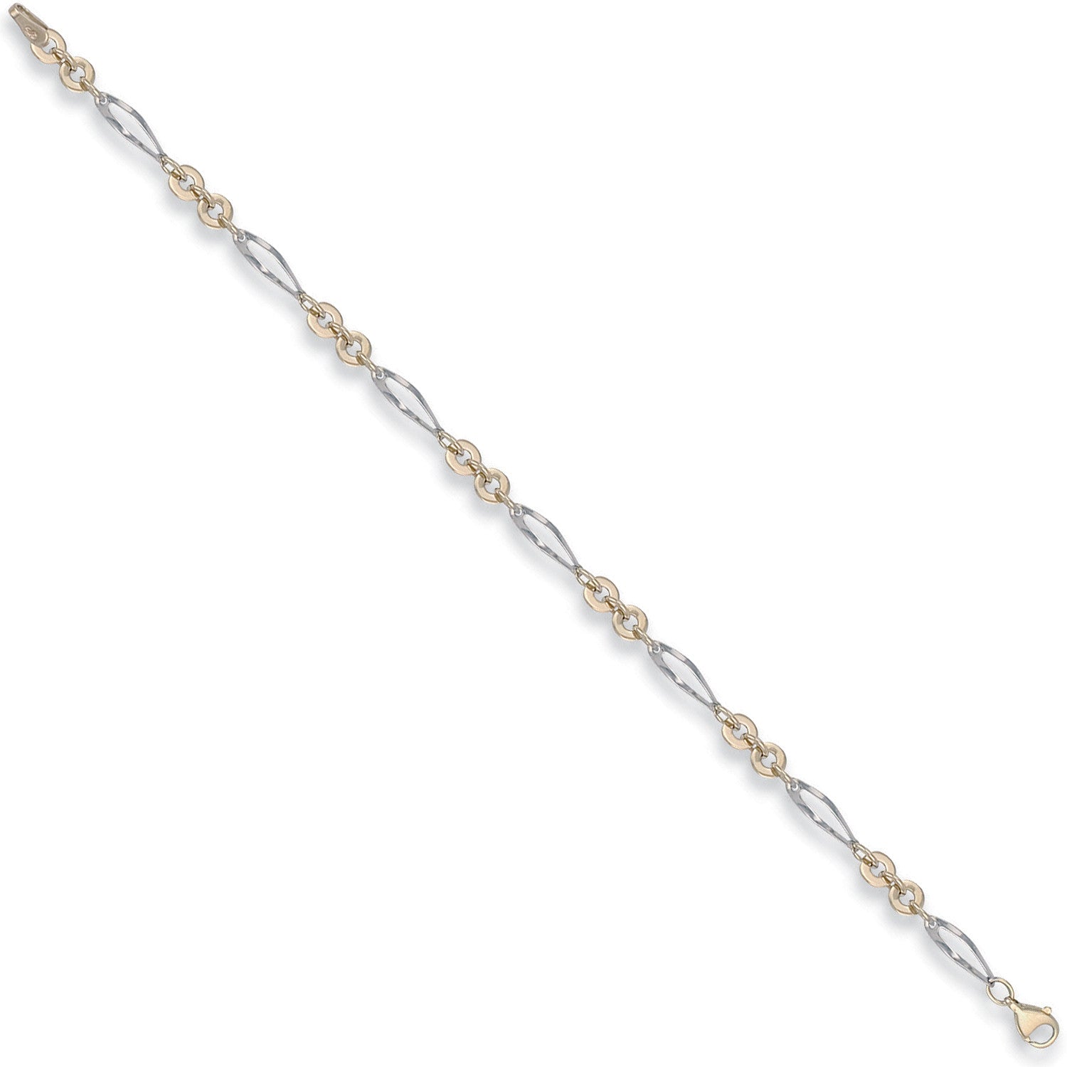 9ct White & Yellow Gold Fancy Bracelet