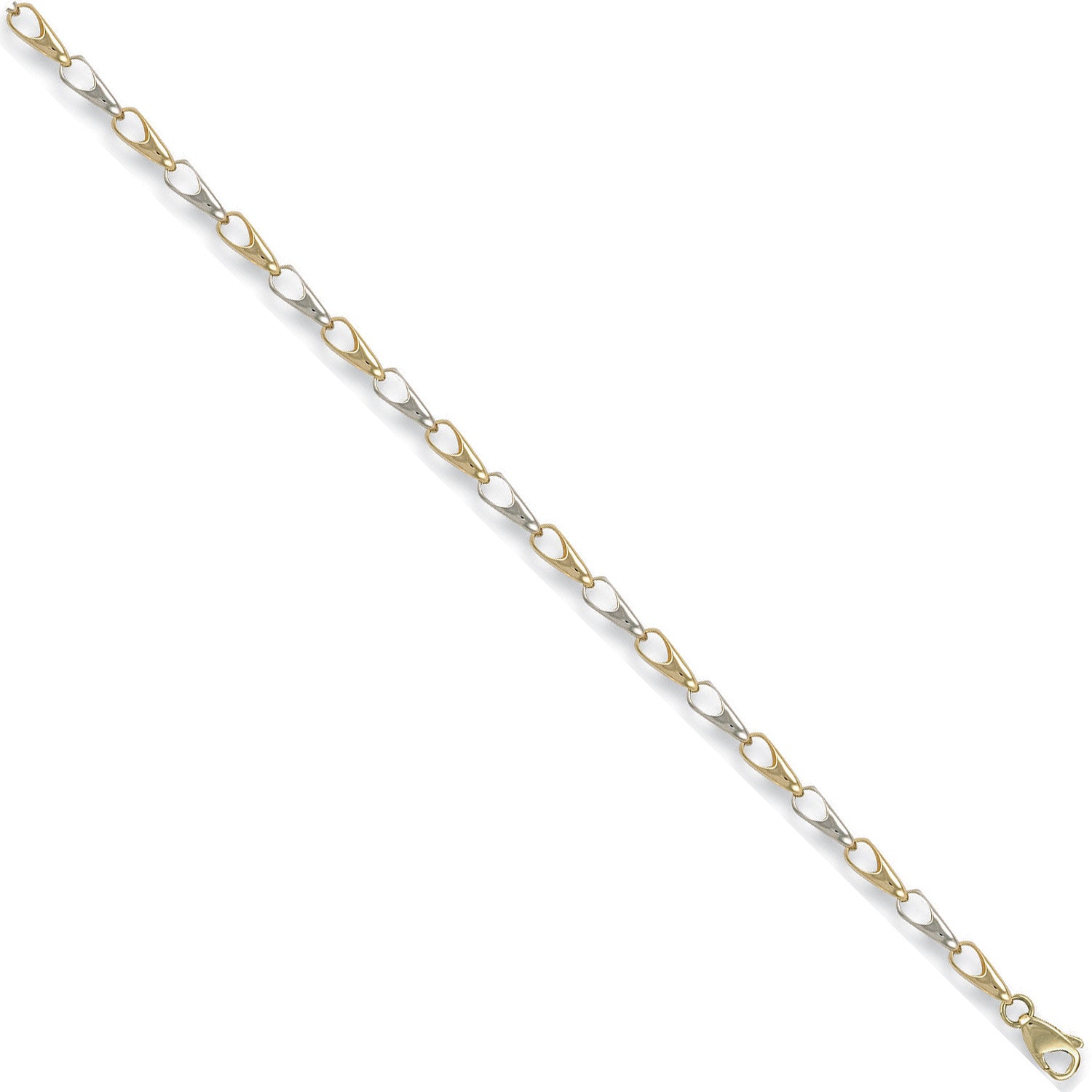 9ct White & Yellow Gold Fancy Bracelet