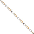 9ct White & Yellow Gold Fancy Link Bracelet