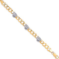 9ct Yellow Gold Baby Cubic Zirconia Boxing Glove Bracelet