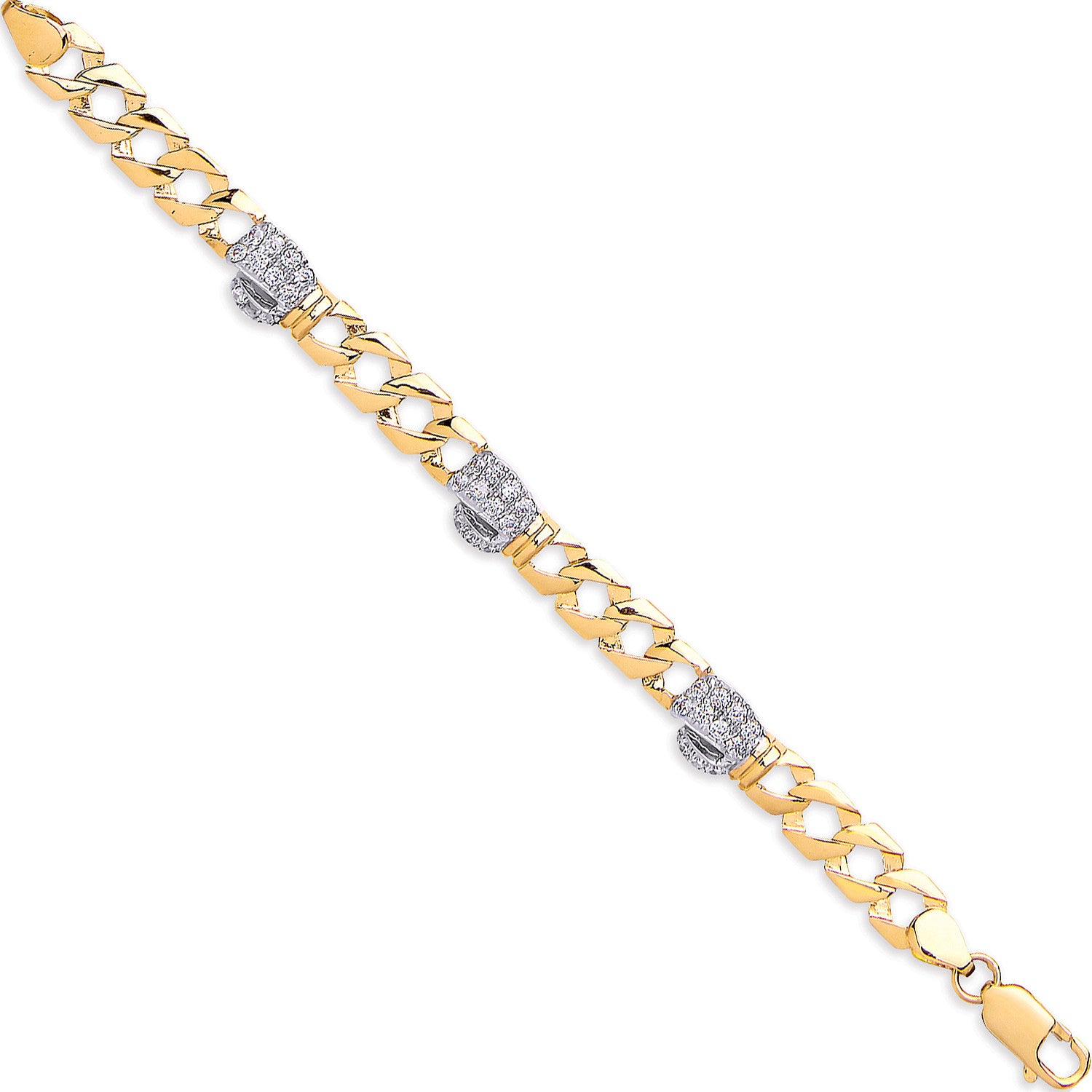 9ct Yellow Gold Baby Cubic Zirconia Boxing Glove Bracelet