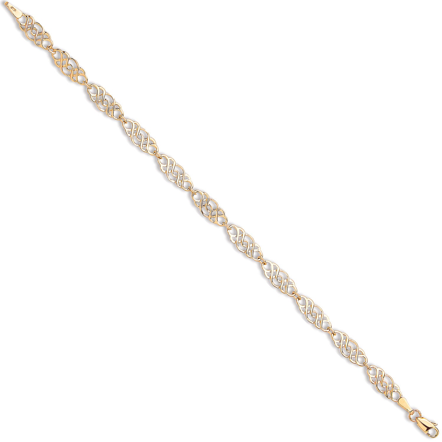 9ct Yellow Gold Celtic Link Ladies Bracelet