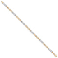 9ct Yellow & White Gold Infinity Cubic Zirconia Ladies Bracelet