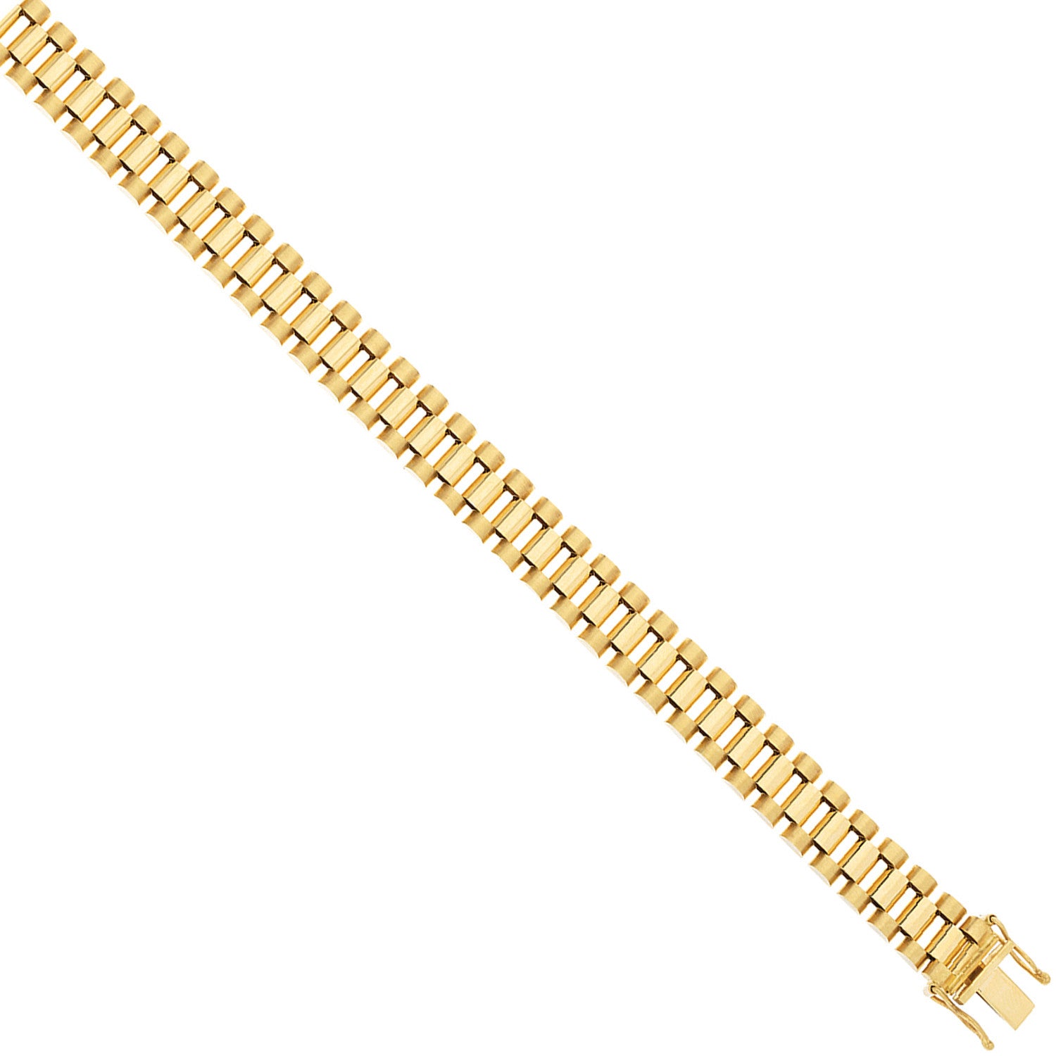 9ct Yellow Gold 10mm Fancy Link Ladies/Gents Bracelet