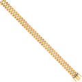 9ct Yellow Gold 14mm Fancy Link Gents Bracelet