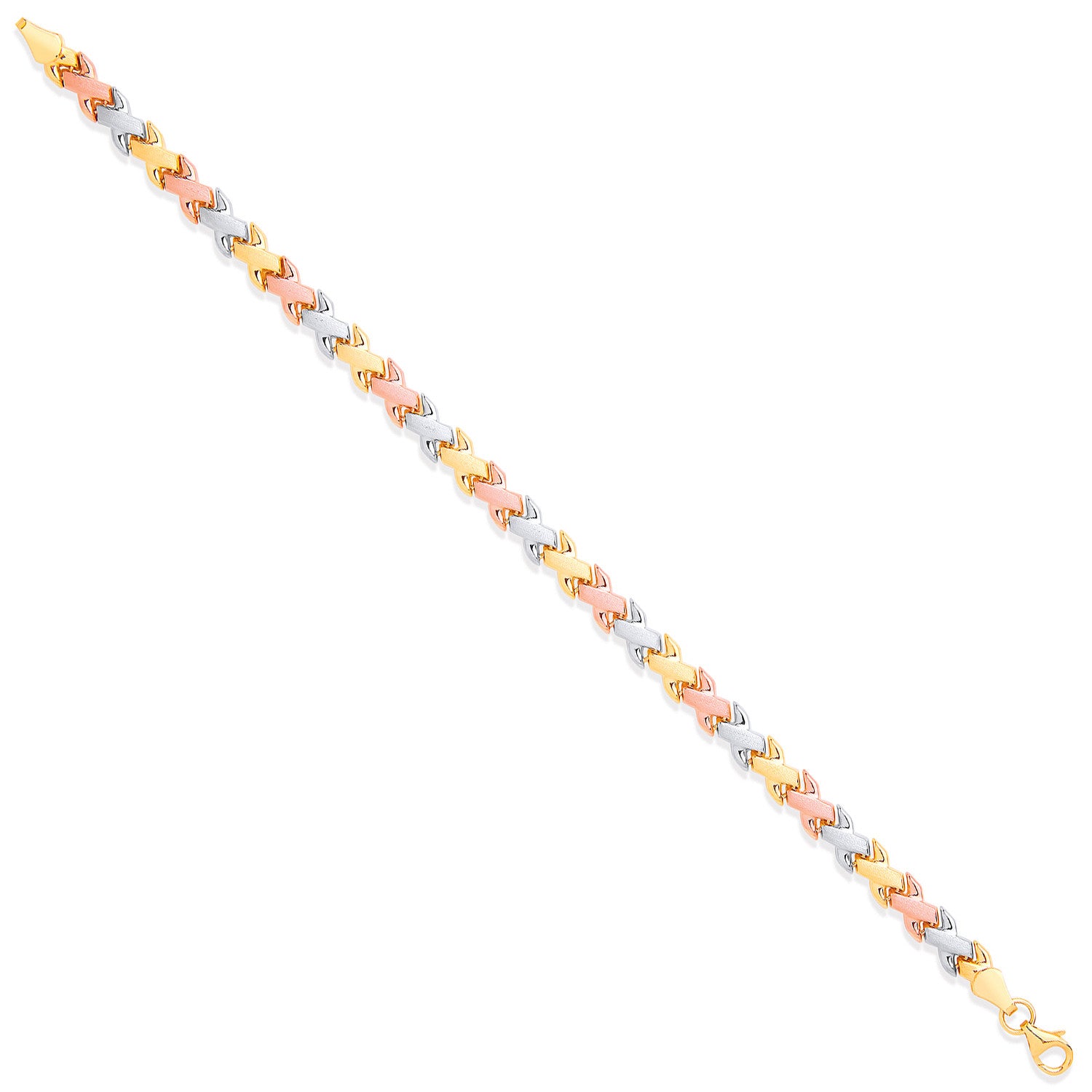 White, R & 9ct Yellow Gold Kisses Ladies Bracelet
