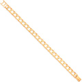 9ct Yellow Gold 9mm Casted Grain Edge Gents Bracelet