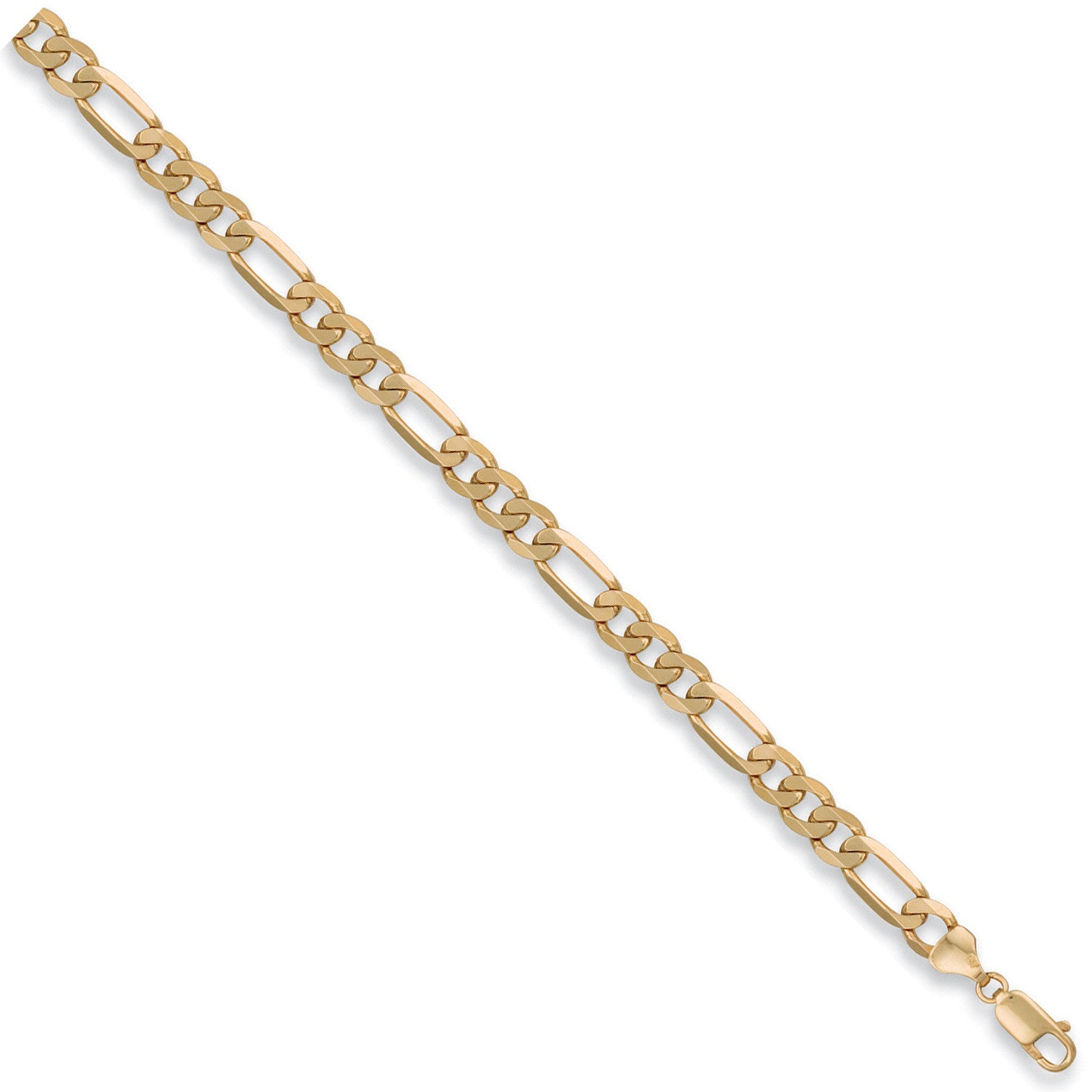 9ct Yellow Gold 7mm Figaro Chain