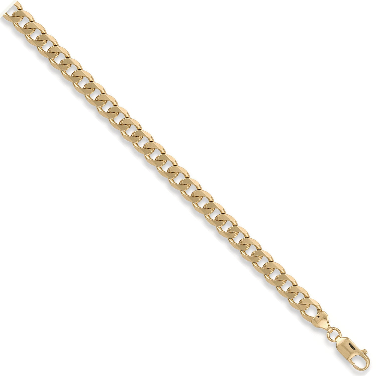 9ct Yellow Gold 8mm Curb Chain