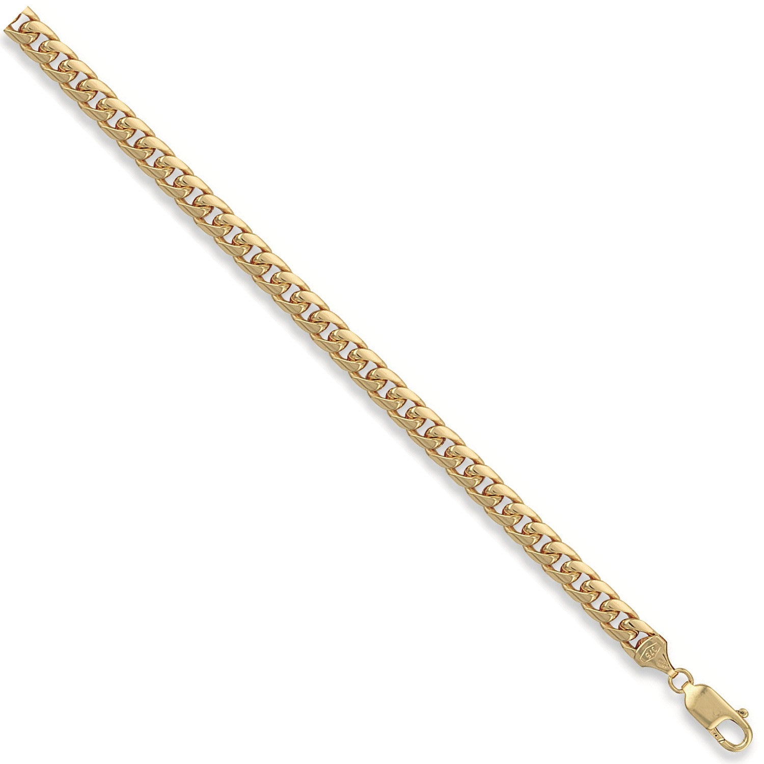 9ct Yellow Gold Miami Link 5.4mm Chain