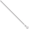 9ct White Gold 1.5mm Traditional Classic Curb Chain