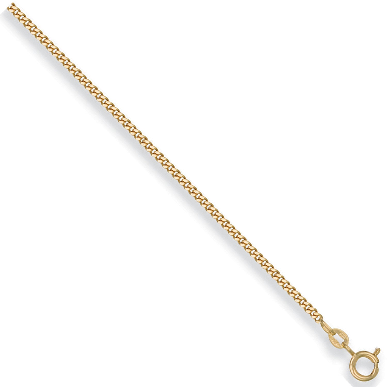 9ct Yellow Gold 2.0mm Traditional Classic Curb Chain