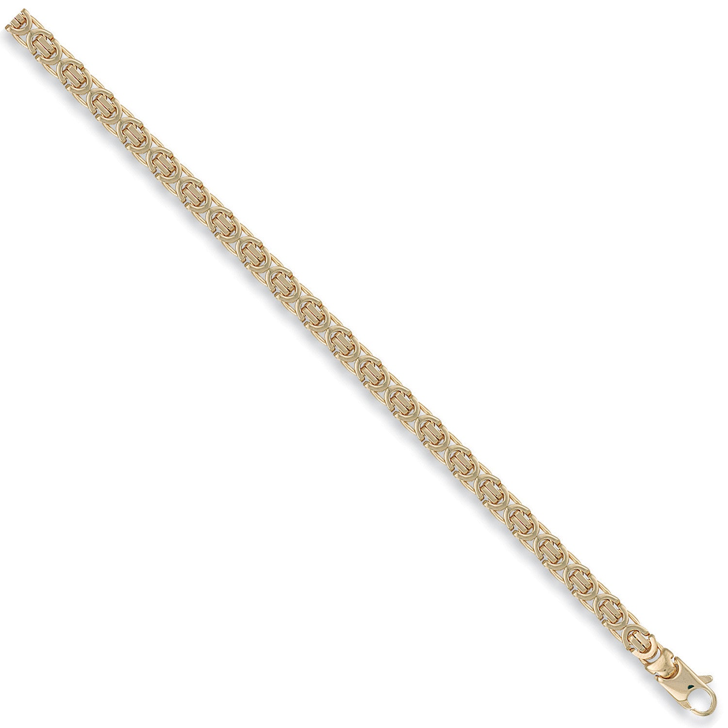 9ct Yellow Gold 6mm Flat Byzantine Chain