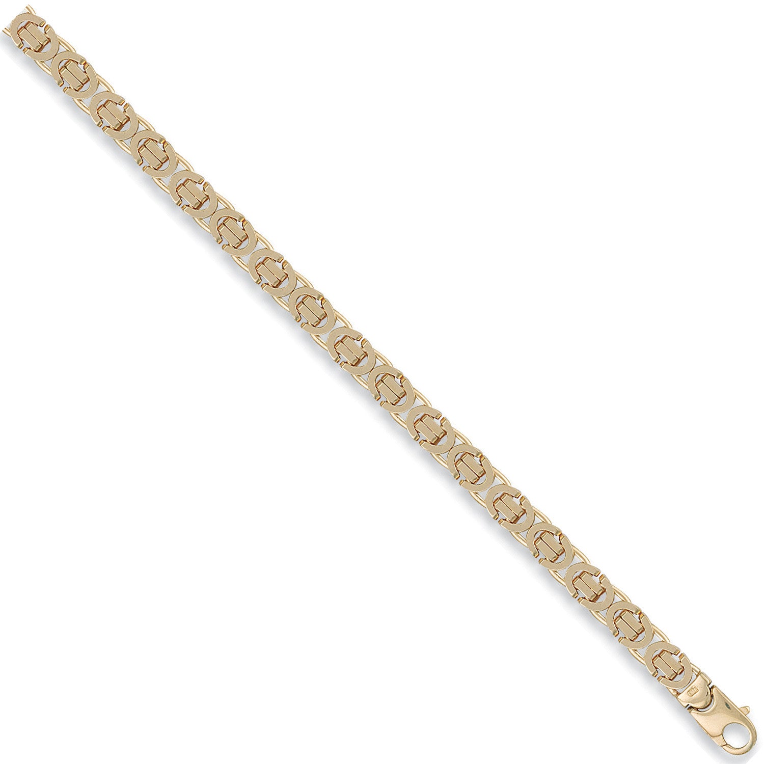 9ct Yellow Gold 7mm Flat Byzantine Chain