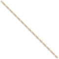 Yellow Gold Rhodium Plated 3.2mm Figaro Chain