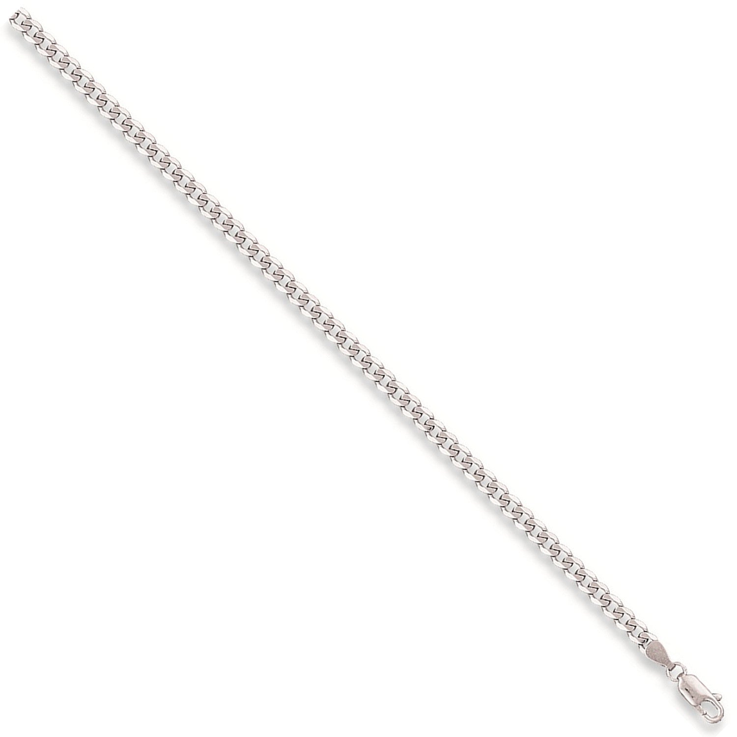 9ct White Gold 4.7mm Curb Chain