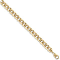 9ct Yellow Gold 10mm Flat Curb Chain