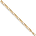 9ct Yellow Gold 7.4mm Flat Curb Chain