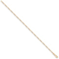 Yellow Gold Rhodium Plated 2.5mm Figaro Chain