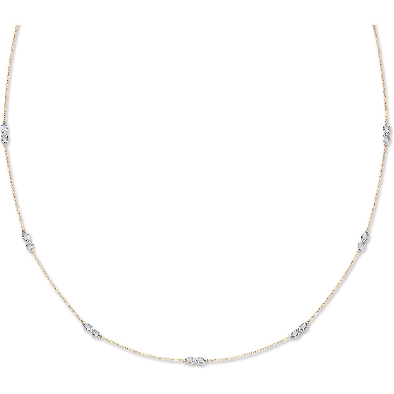 9ct Yellow & White Gold Eternity Chain