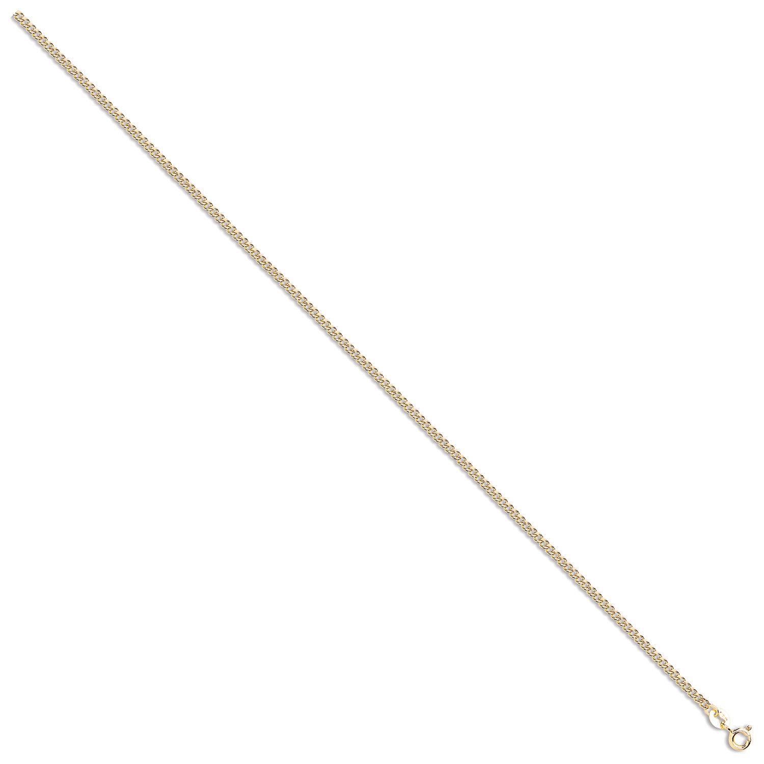9ct Yellow Gold 2.2mm Classic Hollow Curb Chain