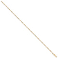 9ct Yellow Gold 2.2mm Hollow Figaro Chain