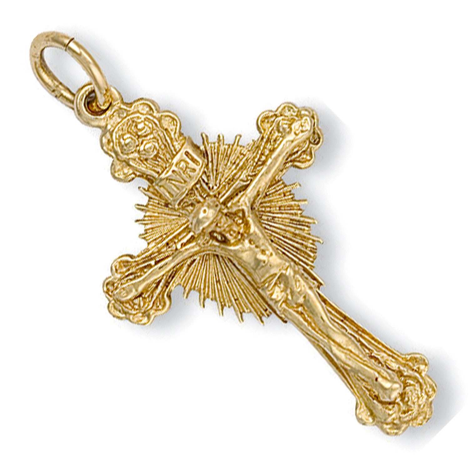 9ct Yellow Gold Casted Crucifix