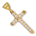 9ct Yellow Gold Large Claw Set Cubic Zirconia Cross