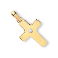 9ct Yellow Gold Cubic Zirconia Cross