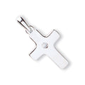 9ct White Gold Cubic Zirconia Cross