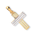 9ct Yellow & White Gold Fancy Cross