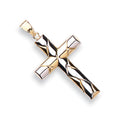 9ct White & Yellow Gold Cross