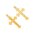 9ct Yellow & White Gold Russian Orthodox Cross