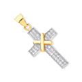 9ct Yellow Gold with Cubic Zirconias Cross