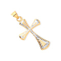 9ct Yellow & White Gold Fancy Cross