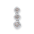 18ct White Gold 0.23ct White and Chocolate Diamond Pendant