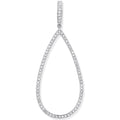 9ct White Gold 0.23ct Pear Shaped Drop Pendant