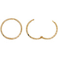 9ct Yellow Gold 12mm Diamond Cut Hinged Sleepers