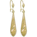 9ct Yellow Gold Patterned Drops